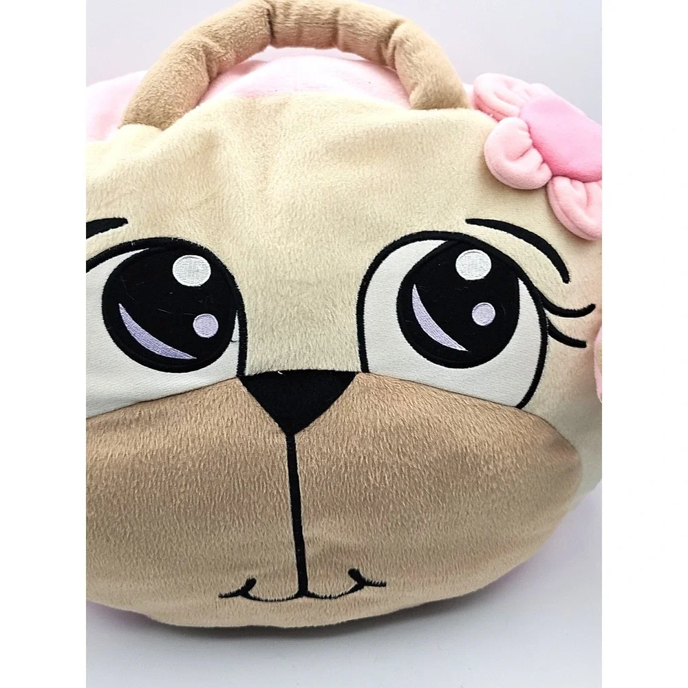 Totally Me Pink Pug Dog Plush Throw Pillow 16